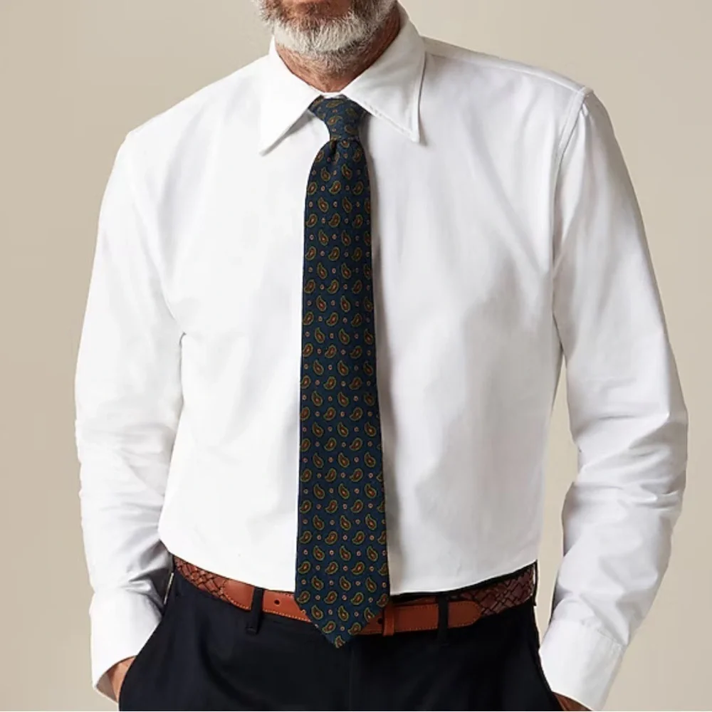 J crew white oxford Slim Portuguese cotton oxford dress shirt